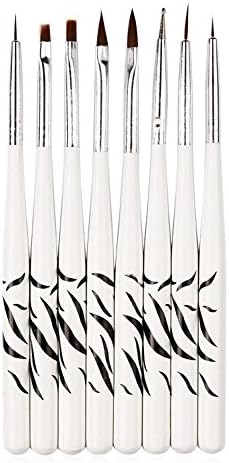 Set 10 Pcs Nail Art Brushes Design Set Dotting Painting Drawing Polish Brush Pen Tools (8PCs)