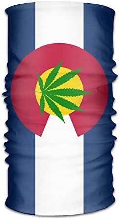 DHRolling High Elastic Sports Casual Headwear Multi-purpose Colorado Flag Weed Headband