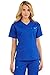 Med Couture Women's Sport Neckline Scrub Top, Royal/Key Lime, Small
