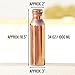 Fijoo Copper Water Bottle - Large Capacity Thermos Flask - Handmade Joint Free & Leak Proof - Ayurvedic Purity Health Benefits - Great for Sports, Gym, Yoga & Travel 34oz 1000ml