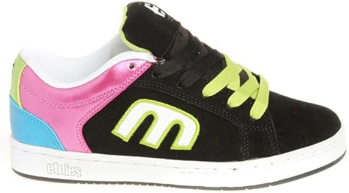 black and hot pink etnies