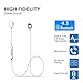 Bluetooth Headphones, Wireless V4.1 Magnetic Stereo Earphones, Suitable for Samsung Galaxy S9, IPX4 Splash Proof Noise Cancelling with HD Mic for Running and Sport - White