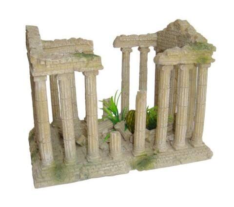 Heritage Aquarium Fish Tank Ornament Roman Temple Columns Ruins