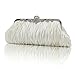 Kingluck Silk Cocktail Evening Handbags/Clutches in Gorgeous Silk More Colors Availabl (off-white)