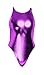 WOLF UNITARD Sexy Thong Leotard Shiny Metallic Bodysuit X-Large Purple