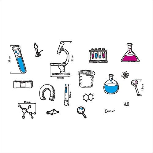 3D Wall Stickerscience Chemical Lab Wall Sticker Decals Scientist Kids Room Decor