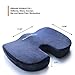 Memory Foam Orthopedic Coccyx Pillow – Premium Comfort Seat Cushion for Prolonged Sitting in Office Chair, Car – Support and Relief for Tailbone, Spine, Lumbar, Pregnancy, Hemorrhoids, Back Pain, More