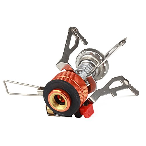 image for Flexzion Mini Camping Stove Ultralight Backpacking Propane Canister Bu