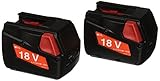 Pack of 2 MaximalPower Replacement Battery for MILWAUKEE V18 18-Volt 48-11-1830 0824-24 2000mAh Li-ion with LED Gauge