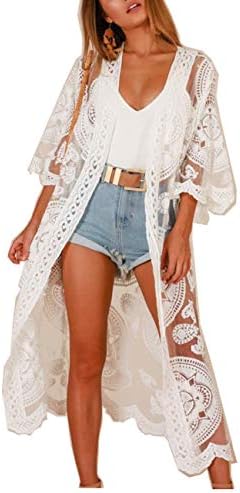 Floral Lace Bikini Swim Coverup 
