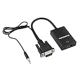 VicTsing VGA to HDMI Converter Adapter, Output 1080P VGA Male to HDMI Female Audio Video Cable Converter Adapter, for HDTV/AV/HDTV, Supply A Free USB Cable
