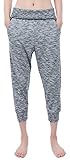 Mrignt Women's Fold Over High Waisted Workout Capris Casual Pants