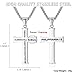 Molike Bible Verse Philippians 4:13 Stainless Steel Cross Pendant Necklace for Men Women, 20