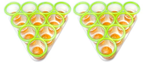 Light Up Beer Pong Set – Glowstick Glow in Dark 24 Cups and 4 Balls and 2 Trays – Drinking Fun Adult Game Novelty - Thumbnail 4