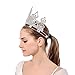 DcZeRong Women Crowns Queen Crowns For Women Prom Pageant Party Rhinestone Crystal Women Birthday Queen Crowns Standard Size Full Round Tiaras Crowns