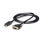 StarTech.com DisplayPort to DVI Cable - 6ft / 2m - 1920 x 1200 - M/M - DP to DVI Adapter Cable - Passive DisplayPort Monitor Cable (DP2DVI2MM6)