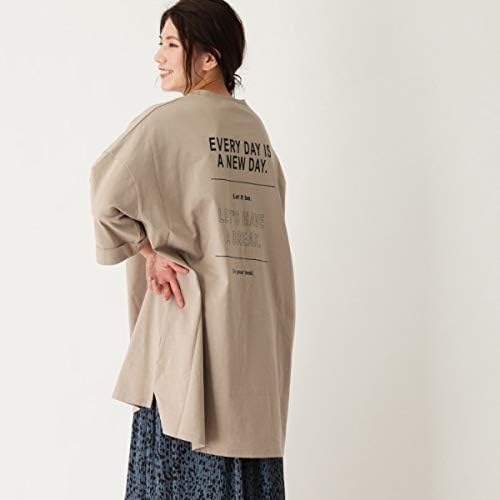 Amazon キューティーブロンド Cutie Blonde フリーサイズ バックプリントビックtシャツワンピース ベージュ 052 00 Free ワンピース チュニック 通販