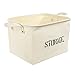 Lukher Cotton Storage Basket Bin and Organizer with Handles for organizing the Nursery,Beauty Products,Office Supplies,Gift Baskets,Baby Toys,Kids Toys,Baby Clothing