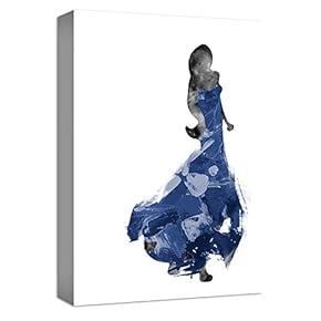 Canvas Wall Art Abstract Elegant People Painting Artwork for Home Prints Framed - 12x18 inches