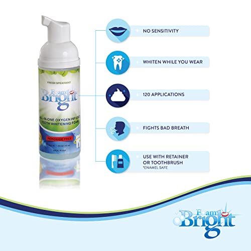 FoamBright Dual Aligner & Retainer Cleaner & Teeth Whitening Foam