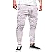 WOCACHI Mens Cargo Jogger Pants Twill Chino Drawstring Elastic Sports Trousers