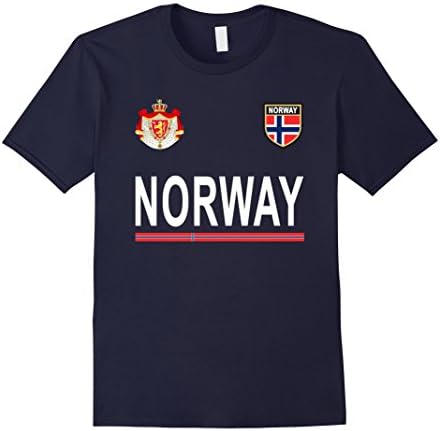 Mens NORWAY Cheer Jersey - Norwegian Pride T-Shirt Medium Navy