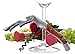 Waiters Corkscrew (4 in 1) by HeAndy –Bottle Opener with Foil Cutter, Wine Opener and Beer Opener Made from Stainless Steel with Elegant Rosewood Handle and 2 Extra Silicone Stoppers