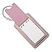 COCASES 2 Pack Luggage Tags Travel Tags Bussiness Card Holder with Name ID Card Privacy Covers Steel Loops - Rose Gold