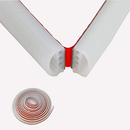 Doors Windows Seal Strip Transparent Rubber Self-Adhesive Insulation Anti-Collision Soundproof Waterproof Dustproof Windproof(5M)