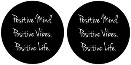 Pair of Positive Mind, Positive Vibes, Positive Life Car Coasters! For Car Cup Holders. Highly Absorbent for any car cup holders! (2pcs)