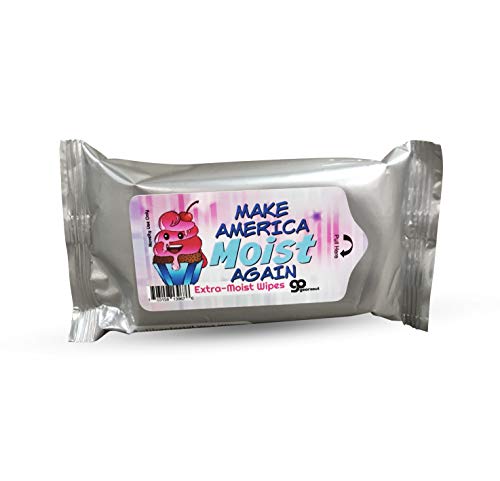 Make America Moist Again Wipes Alcohol-Free Antibacterial Wet Wipes Weird America Gags for Friends Stocking Stuffers for Women White Elephant Ideas Secret Santa Travel Size Funny Sanitizer Wipes