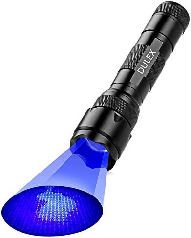 DULEX Black Light Flashlight, High Intensity 395 - 410 nm UV Blacklight Ultraviolet Led Flashlights for Leak Detector, Pet Urine Stain, Scorpion, Bed Bug - only Blacklight flashlights