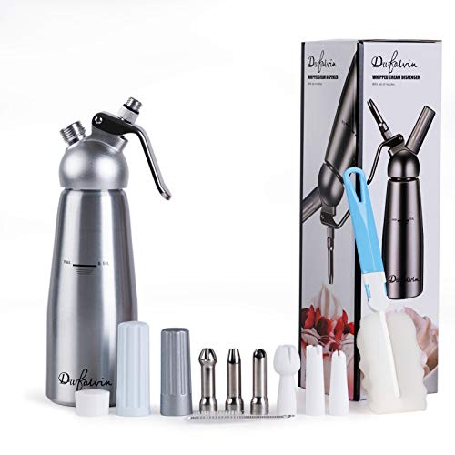 DWFALVIN Whipped Cream Dispenser, Professional Aluminum Cream Whipper