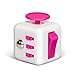 6 Sides Relieve Stress Fidget Cube For Fidgeter! Fidget Dice Anti-anxiety Toy for Children and Adults (Pink/White）
