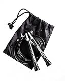 Speed Cable Jump Rope, Ultra Fast Fully Adjustable - Great for Cross Training, Boxing, Traveling Workouts, MMA, Exercise and Fitness, Comes with Rope Bag 100%