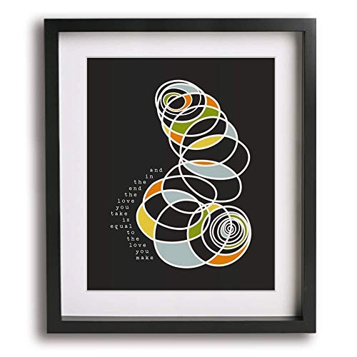 Amazon Com The End By The Beatles Inspired Song Lyric Wall Art