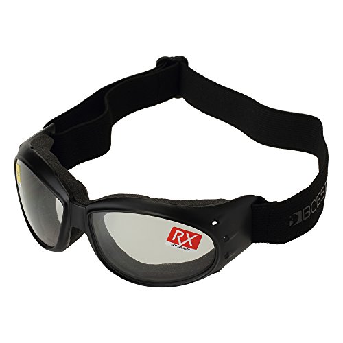 Bobster Cruiser Goggles,Black Frame/Clear Lens,one size