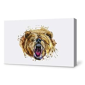 Watercolor Animal Home Artwork for Living Room Bedroom