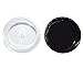 Bekith 100 set Clear Empty 3 Gram/3ML Plastic Pot Jars, BPA Free Cosmetic Sample Empty Container, Black Screw Cap Lid, for Make Up, Eye Shadow, Nails, Powder, Paint, Jewelry