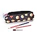 Buytra Emoji Pencil Pen Case Pouch Bag with Zipper for Girls,Kids,School Student Stationery Office Supplies,Black,Set of 2