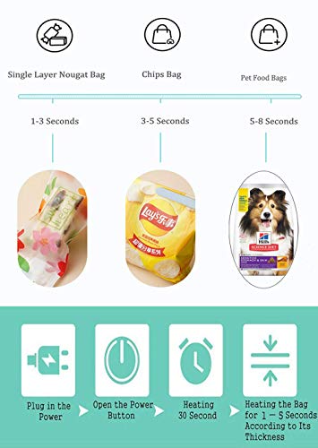 UPGRADE Mini Bag Sealer for Food Storage, Mini Sealing Machine Heat Seal Portable Heat Sealer Resealer Handheld Kitchen Gadgets for Chip Bags, Plastic Bags, Color Street Nail Strips, Mylar Bags - Blue