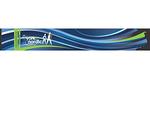 York Nordic Blue Breeze Design Hiking & Walking Poles - Lightweight, Adjustable, and Collapsible - w/flip locks, detachable feet and travel bag - pair
