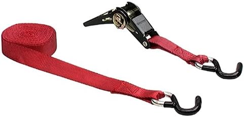 SecureLine 6314 Crawford Ratchet Tie Down, 900 Lb, 14 Ft L X 1 in W, Monsanto Nylon, Foot