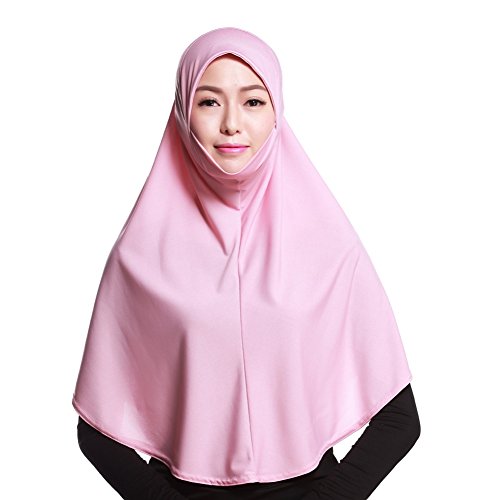 Weixinbuy Muslim Hijab Headscarf Islamic Shawl Wrap Scarf Pink