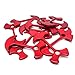 8Pcs Red Aluminum Alloy Tent Rope Adjuster Fish Bone Nails Tent Wind Rope Anchor Hook Tensioner Cord Wrap Tool for Outdoor Camping Hiking Travel Tent Accessories