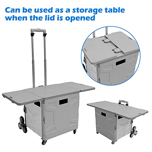 Barbella Foldable Utility Cart, Utility Rolling Cart Storage Cart, 8