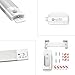 Motion Sensor Closet Lights, USB Rechargeable Under-Cabinet Lightening, 25 LED Wardrobe Lights, Detachable LED Night Light Bar for Bathroom, Bedroom, Gun Safe, Storage Room, T-04 Warm White