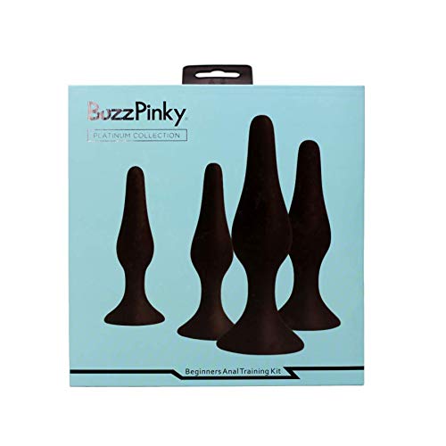 Anal Training Kit with 3 Progressive Silicone Butt Plugs - BuzzPinky