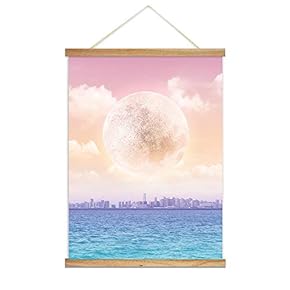 Hanging Poster Wooden Framed Star Night Theme Home Wall Canvas Prints Ready to Hang - 18"x24" inches