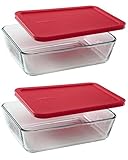 Pyrex 6-Cup Rectangle Food Storage, Pack of 2 Containers